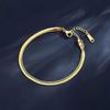 Stylish Simple Double Snake Chain Stainless Steel Female Anklet Timeless Gold Colour Female Anklet