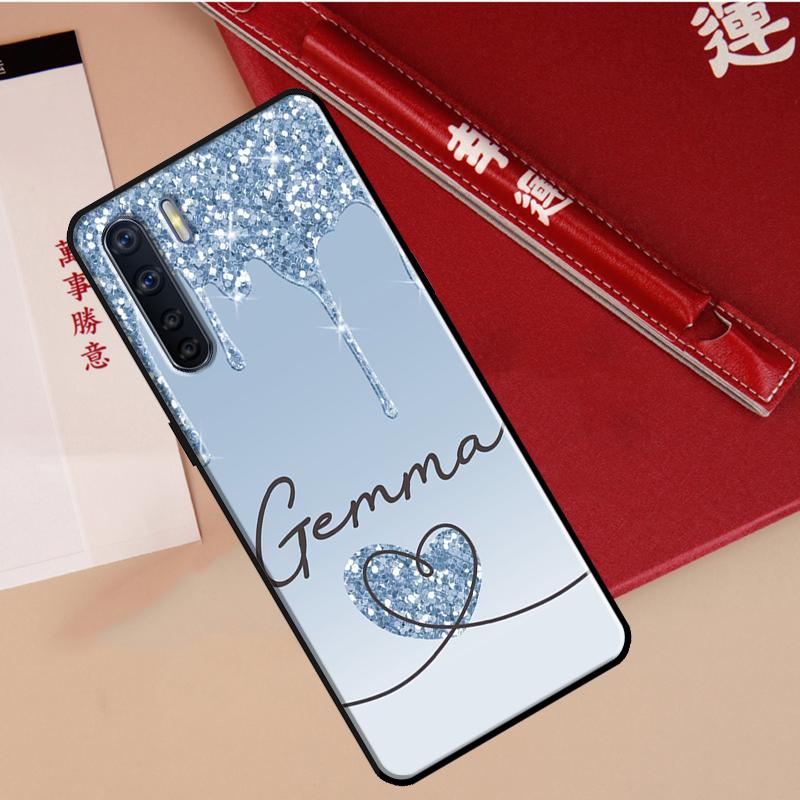 Shinee Hearts Custom Name Initials For OPPO A53 A31 A5 A9 A15 A16 A17 A57S A77 A76 A96 A94 A74 A54 A52 A72 A91 A93 Case Cover