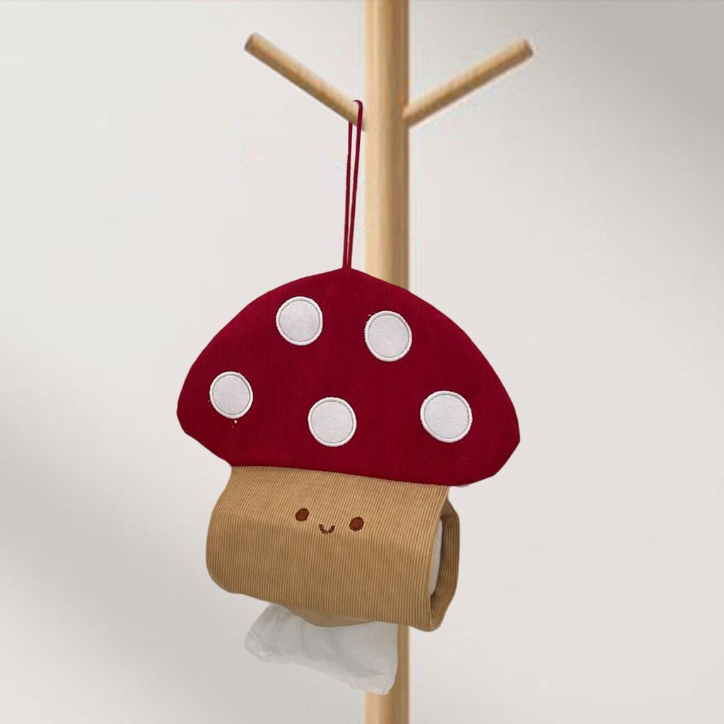 Mushroom Tissue Box Cover Modern Creative Wall Mounted Decorative for Bedroom Home Decoration Living Room Bathroom Ornament