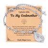 Vnox Rosary Bracelet with Easter Card, Gold Sliver Color Stainless Steel Religious Cross Virgin Mary Prayer Bracelets for Women
