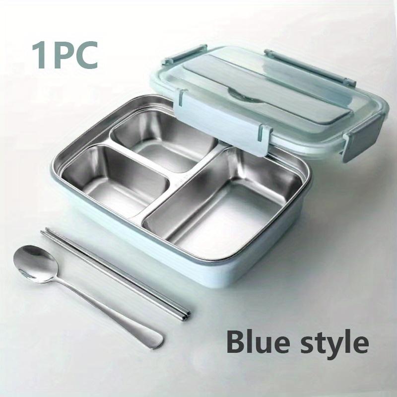 Leak-Proof Stainless Steel Lunch Box With 3/4 Compartments - Durable, Easy-Clean Bento Container For Students & Office Workers
