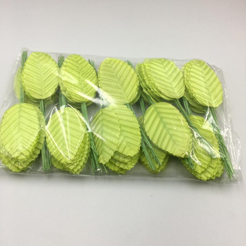 Handmade Silk Rose and Fake Leaves for Wreaths and Headwear - 200 Pieces