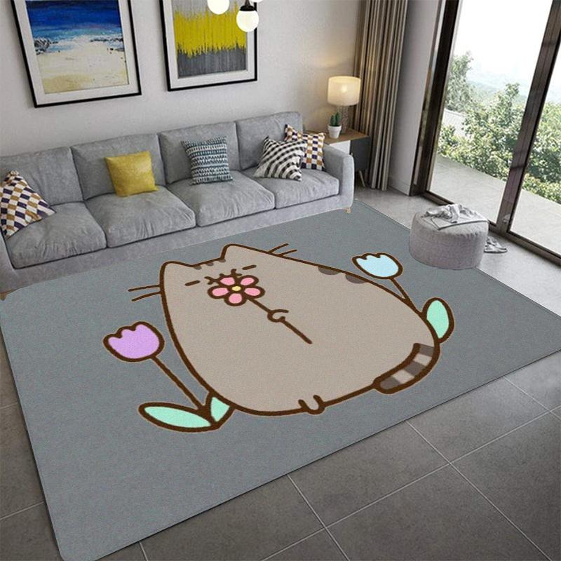 C-Niedliche Katze Bedruckter Teppich Mode Yogamatte Rutschfester Teppich Schlafzimmerdekoration Außenteppich Schlafzimmer Geburtstagsgeschenk