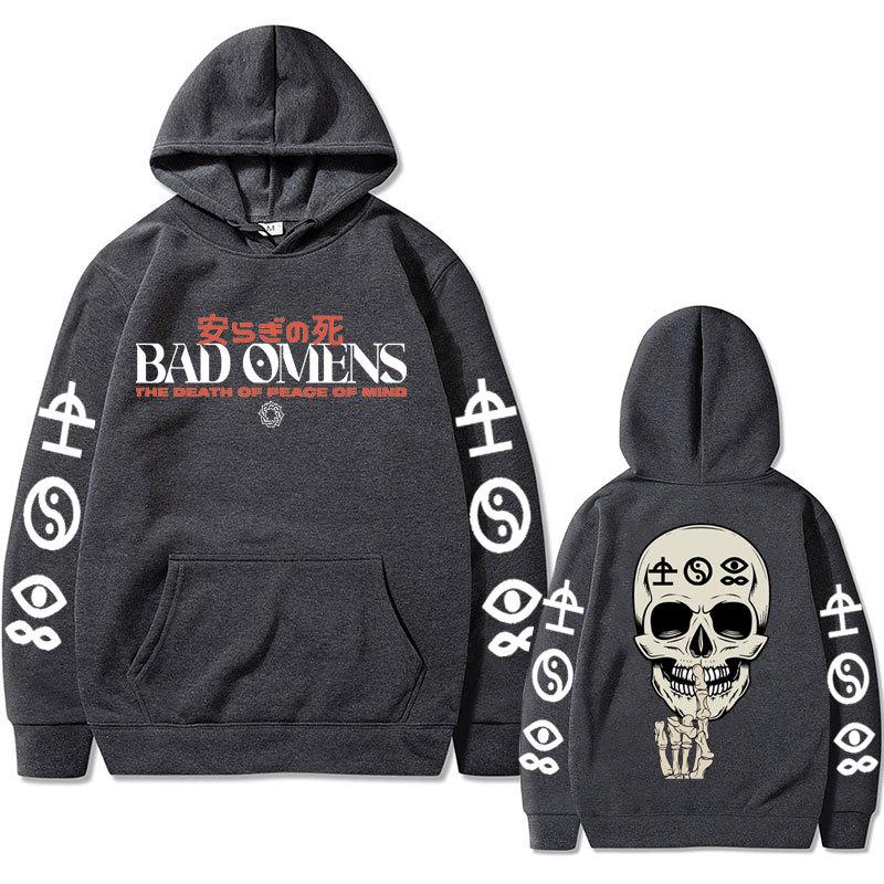 Bad Omens Band Song Like A Vliiain Double Sided Print Hoodie Sweatshirts Women Casual Streetwear Pullovers Sudaderas