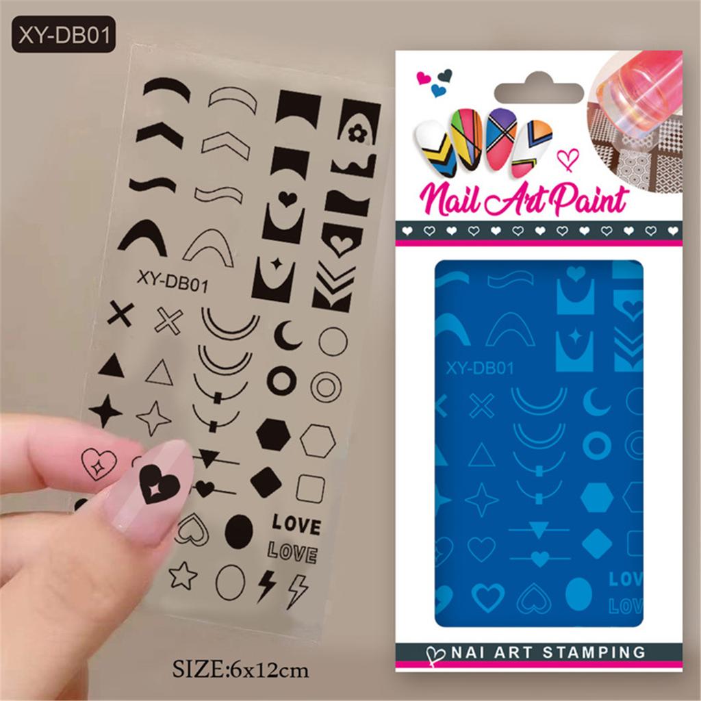 Nail Stamp Plate Nail Art Templates Heart Flower Nail Art Plates for DIY Nail Art Decorations Nails Art Stamping Plates