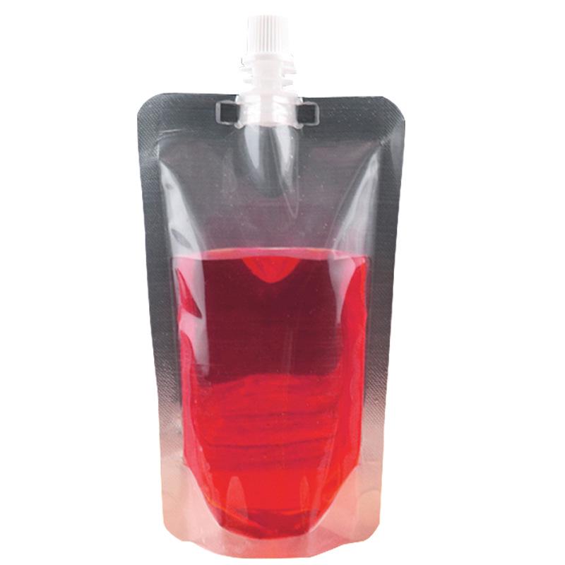 Disposable Transparent Spout Bag for Soy Milk, Chinese Medicine, Soup, or Beverages - Self-Standing and Convenient for Takeaway