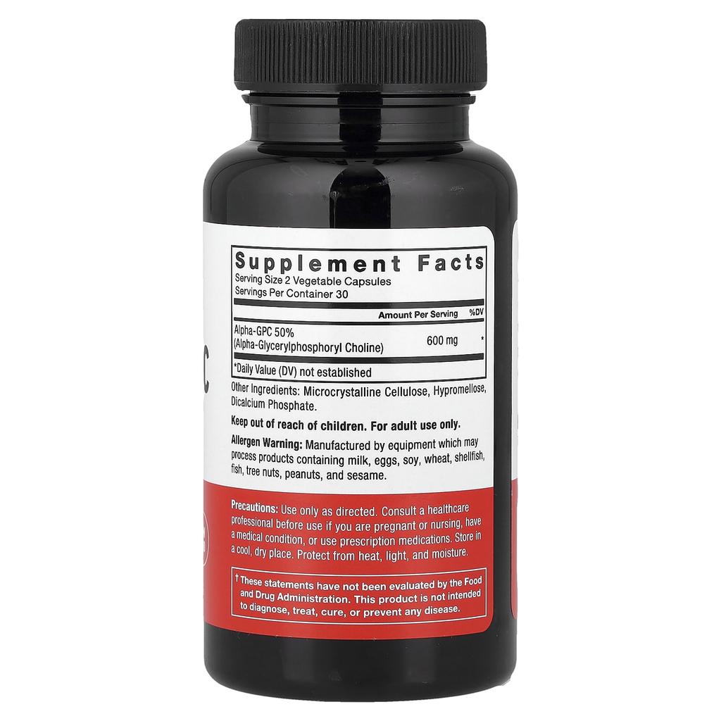 Alpha-Gpc, 60 Veggie-Kapseln (300mg pro Kapsel)
