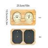 Dual Temperature And Humidity Meter Wall Mounted 2 In 1 Wooden Sauna Thermometer Hygrometer For Hotel Sauna Room