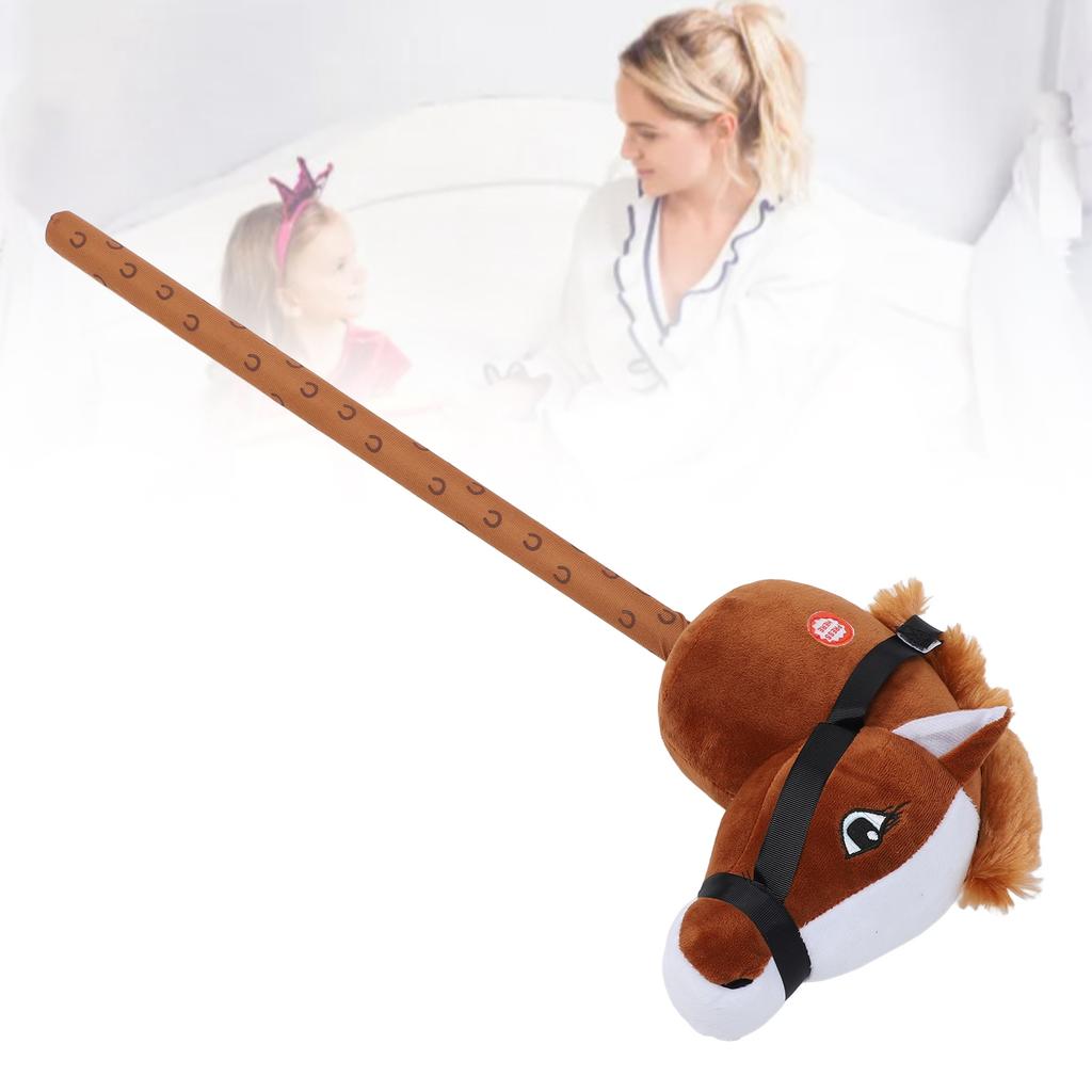 70cm Horse Stick Toy Plush Soft Comfortable Horse Hd Toy with Sound Function for Kids Toddlers Gift
