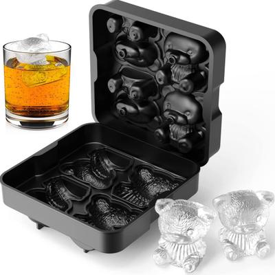 Formička na ledové kostky 3D tvar medvídka Silikonová forma na led potravinářské kvality Vhodná do myčky Pomalurozpouštějící se forma na led na koktejly
