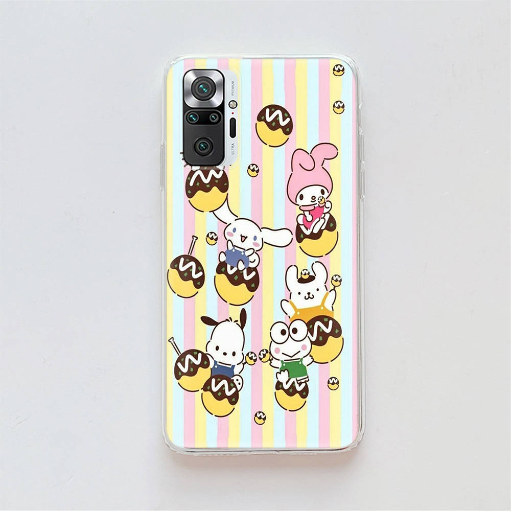 Transparent Case for Samsung A04 A14 A23 A34 A54 M23 M33 M52 M53 Realme Narzo 50 50I 50a Prime C35 C55 C30S 10 9 Pro H-32 Sanrio Characters