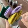 Thickened Thermal Knitted Gloves Rabbit Fur Split Finger Long Gloves Autumn Winter Warm Gloves