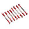 8Pcs Metal   Steering Linkage Aluminum Alloy Servo Link Pull Rod for WPL C14 C24 B14 MN D90 D91