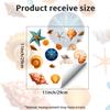 Conchas Estrellas de Mar Pegatina Estática para Ventana Sin Pegamento Autoadhesiva Para Decoración de Vidrio de Dormitorio Baño