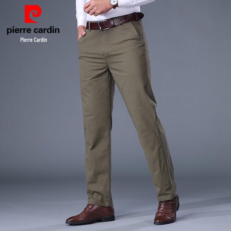 

Pierre Cardin Men s Solid Straight-Leg 100% Cotton Casual Pants 31