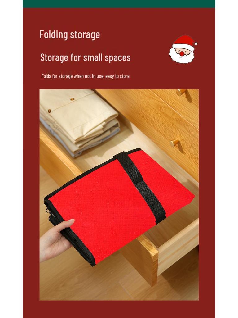 Rote große Weihnachtsbaum-Aufbewahrungstasche mit hoher Kapazität - Feuchtigkeits- und staubdicht mit Reißverschluss