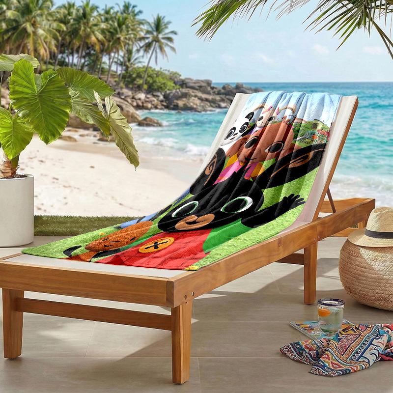 Bunny Fashion Beach Towel: Ideal for Summer Adventures Soft, Absorbent and Quick Drying Suitable for Swimming and Bathing