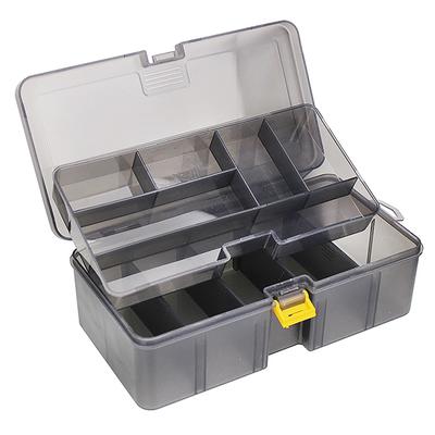 Gray Color Double Layer Road Sub Box Pp Material Fake Bait Accessories Tool Box Plastic Box Fishing Gear