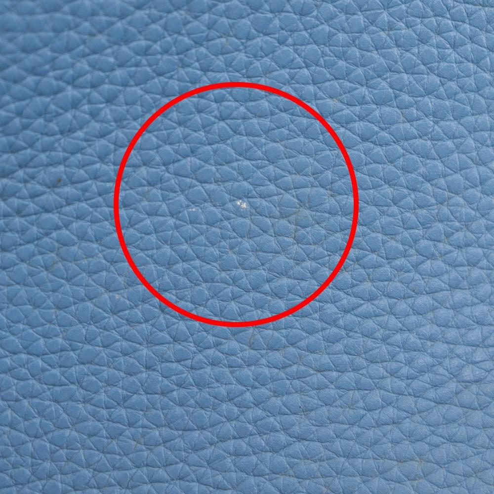 Hermes Atlas 42 Tote Bag Boston Bag Blue Gene SilverHardware Taurillon Clemence Unisex Used