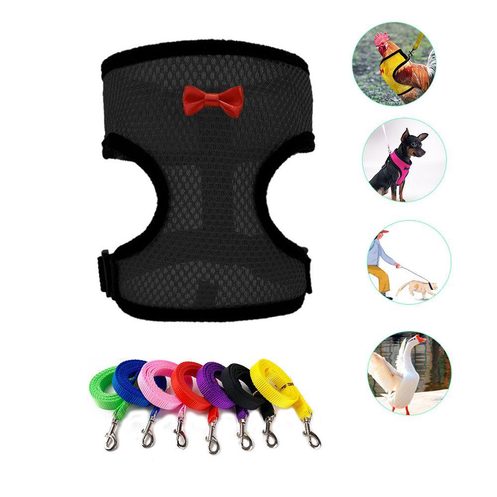 Nylon Duck Goose Poultry Supplies Hen Belt Chicken Vest Harness Pet Matching Collars Bow
