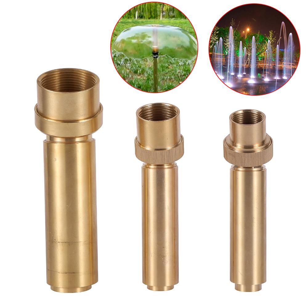 3/4"/1"/1.5" Internal Thread Adjustable Fountain Nozzles Brass Air-Blended Bubbling Water Column Garden Landscape Sprinkler 1Pc