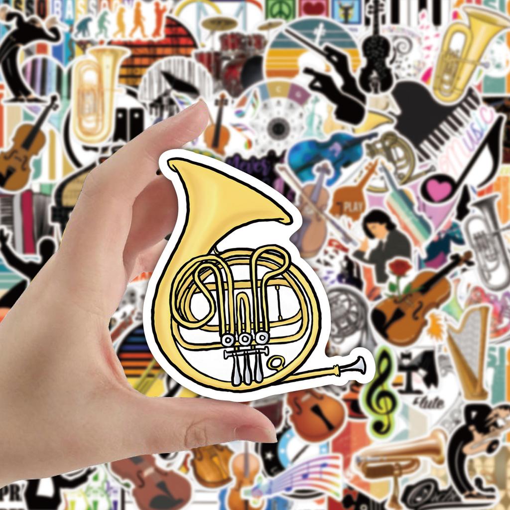 10 30 50 100pcs Music Orchestral Singer Cartoon Graffiti Stickers  Laptop Kids Toys Skateboard Luggage Waterproof Decal Stickers