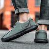 Sapatos de feijão costurados à mão, sapatos masculinos retrô de sola macia