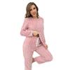 Autumn Winter Pajama Set for Women's Velvet Warm Casual Thick Tops and Long Trousers Set Home Wear Sleepwear Loungewear