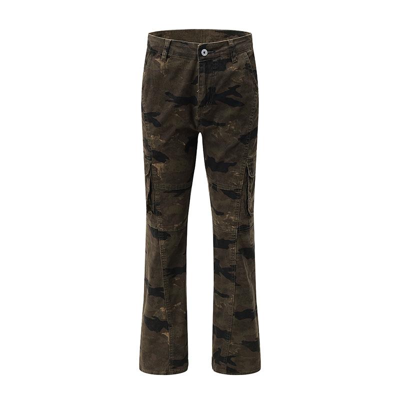 Micro-flare Jeans Men's Work Camouflage High-end Slim Flared Trousers