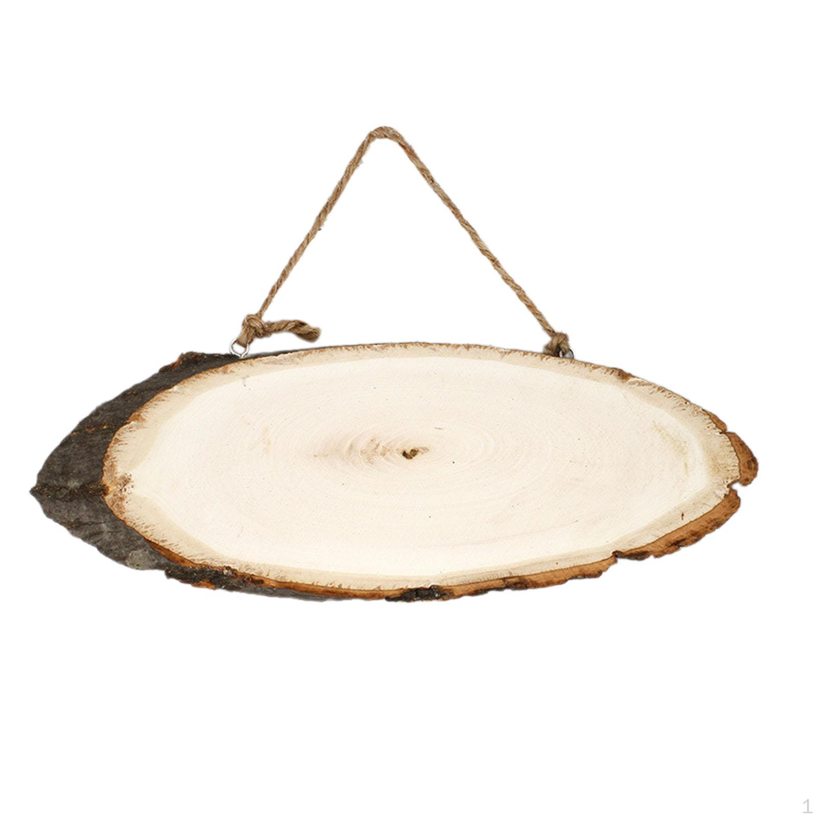 

Дерев яна скибочка пуста Нефарбована дерев яна тарілка ручної роботи для дитячого малювання Малюнки DIY Ремесла Сільське весілля 28cmx8cm