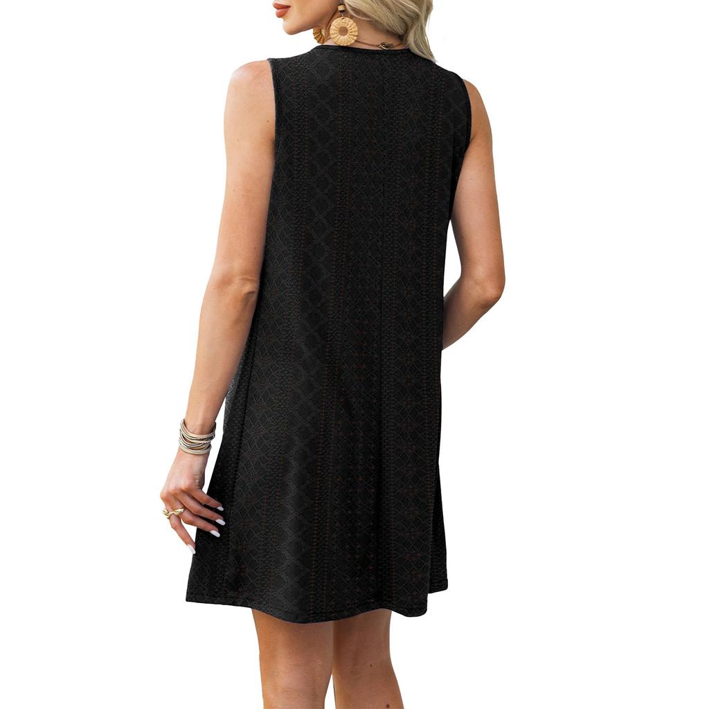 Dámské ležérní plážové síťované šaty bez rukávů