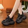 Women’s Chunky Platform Sneakers 9cm Hidden Wedge Heel Lightweight Casual Dad Shoes 2025 Fall Fashion Comfortable Trainers
