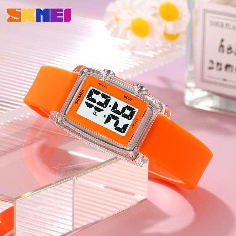 Square watch, electronic watch, student model, high-value watch, waterproof luminous watch.