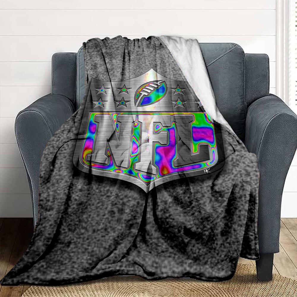 Nfl Shield Throw Blanket Flannel Blanket Soft Warm Sofa Bed Camping home Decor Unique Christmas Gift C102102