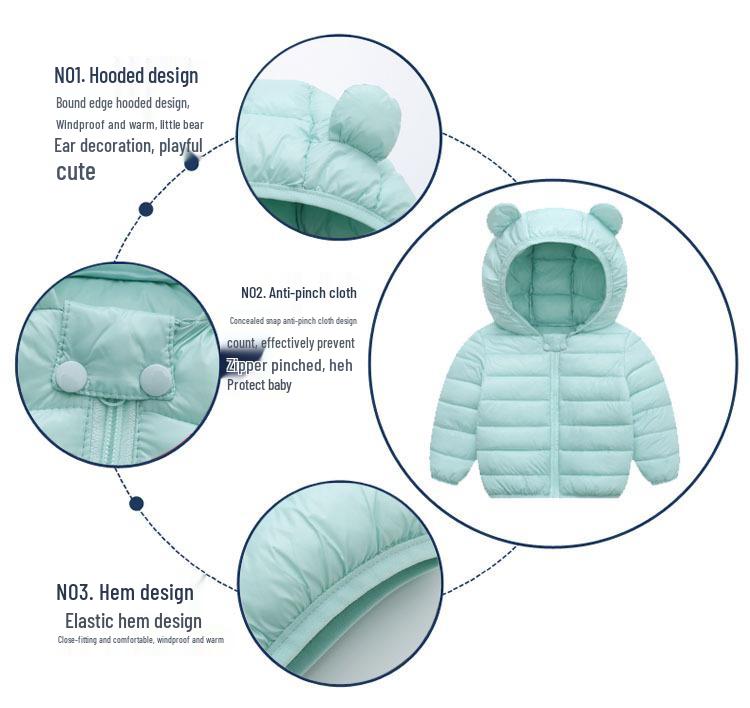 Children's Off-Season Down Coat Set: Toddler Boys & Girls Two-Piece Jacket for Autumn & Winter