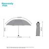 Large Folding Umbrella, Suitable for Both Sunny And Rainy Days, Classic Plaid Pattern, 10 Ribs, Business Umbrella for Men And Women, Sky Gray