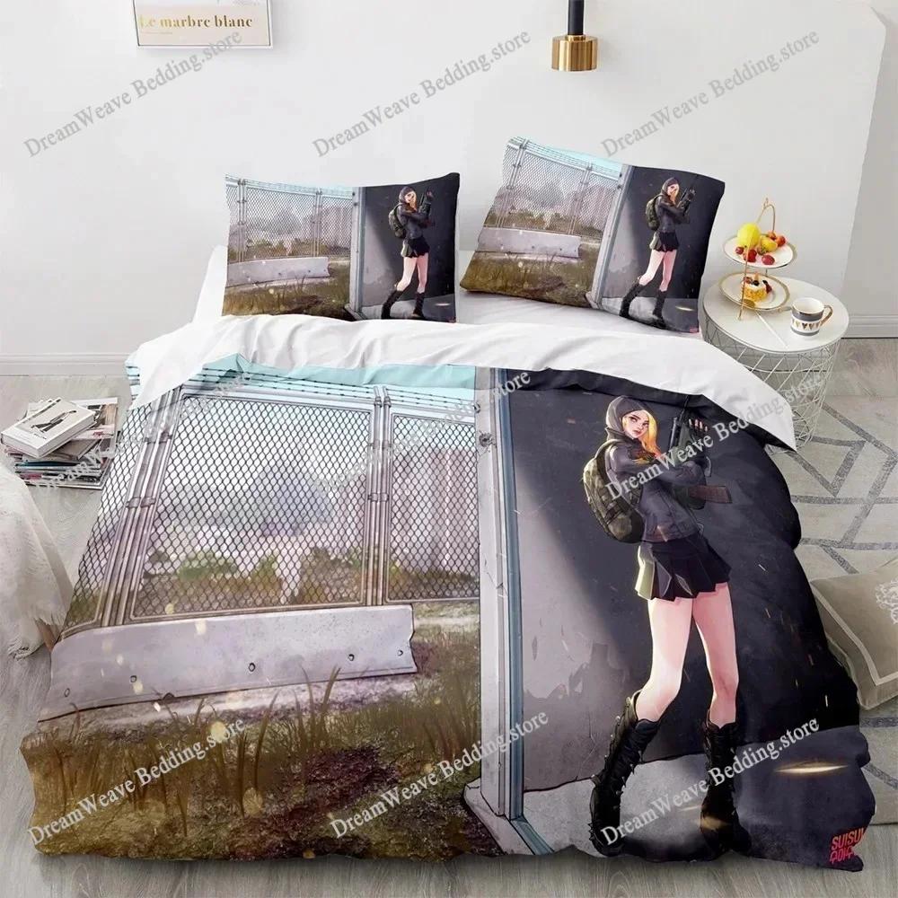 PUBG Bedding Set Single Twin Full Queen King Size Bed Set Adult Kid Bedroom Duvet Cover Sets 3D Print Game Bed Sheet Set