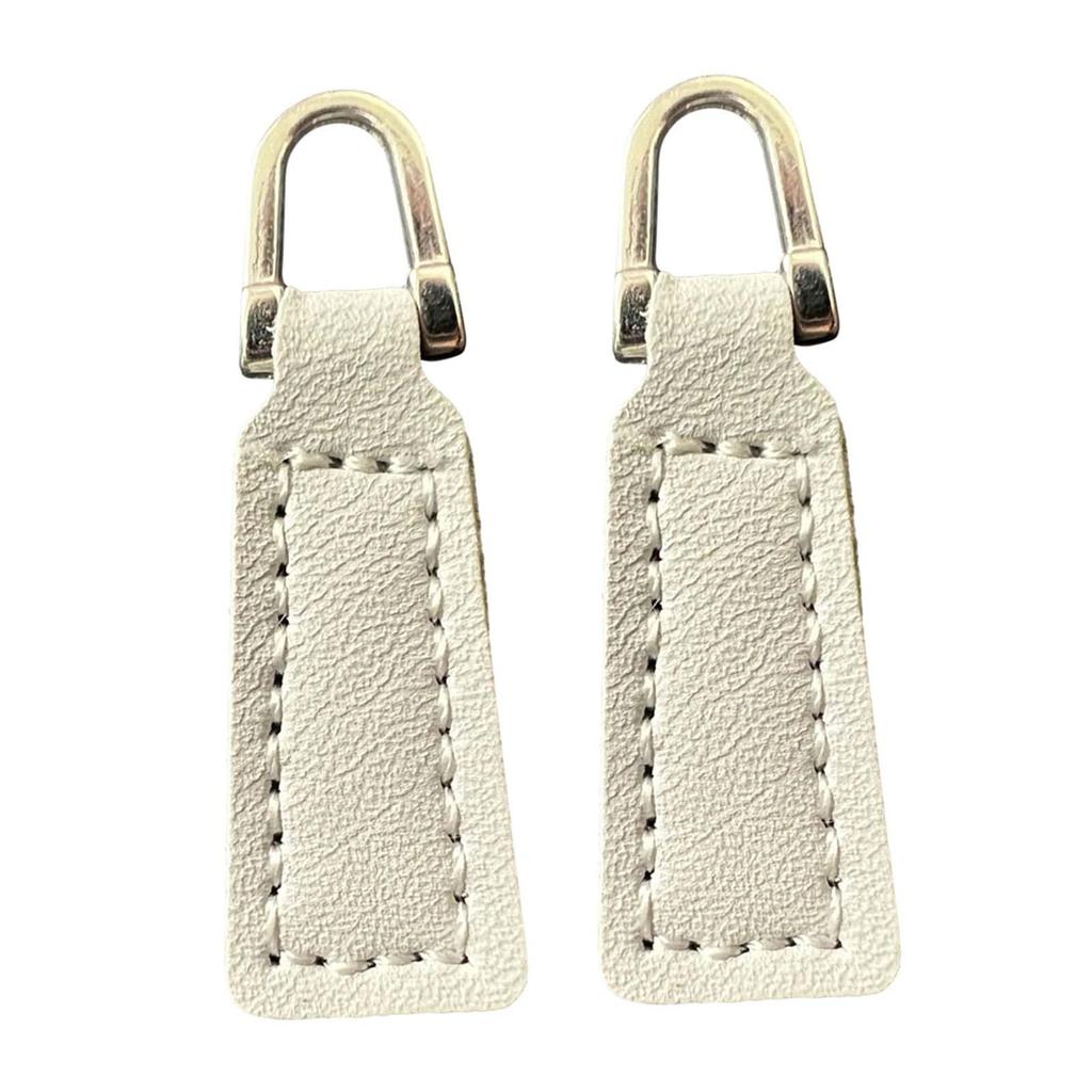 2Pcs Zipper Pulls PU Leather Replacement for Zipper Repair Zipper Heads Zipper Tags for Luggage Jacket Purses Handbags Boot