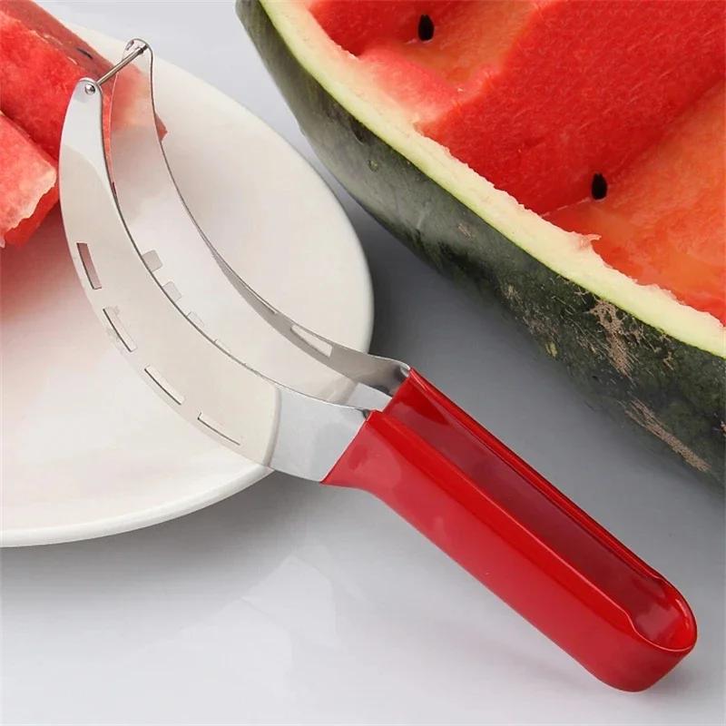 Best Selling Stainless Steel Double  Headed Watermelon Fork Cutter Ball Scooper  Spoon  Multifunctional Fruit Tool Hottest  Deal