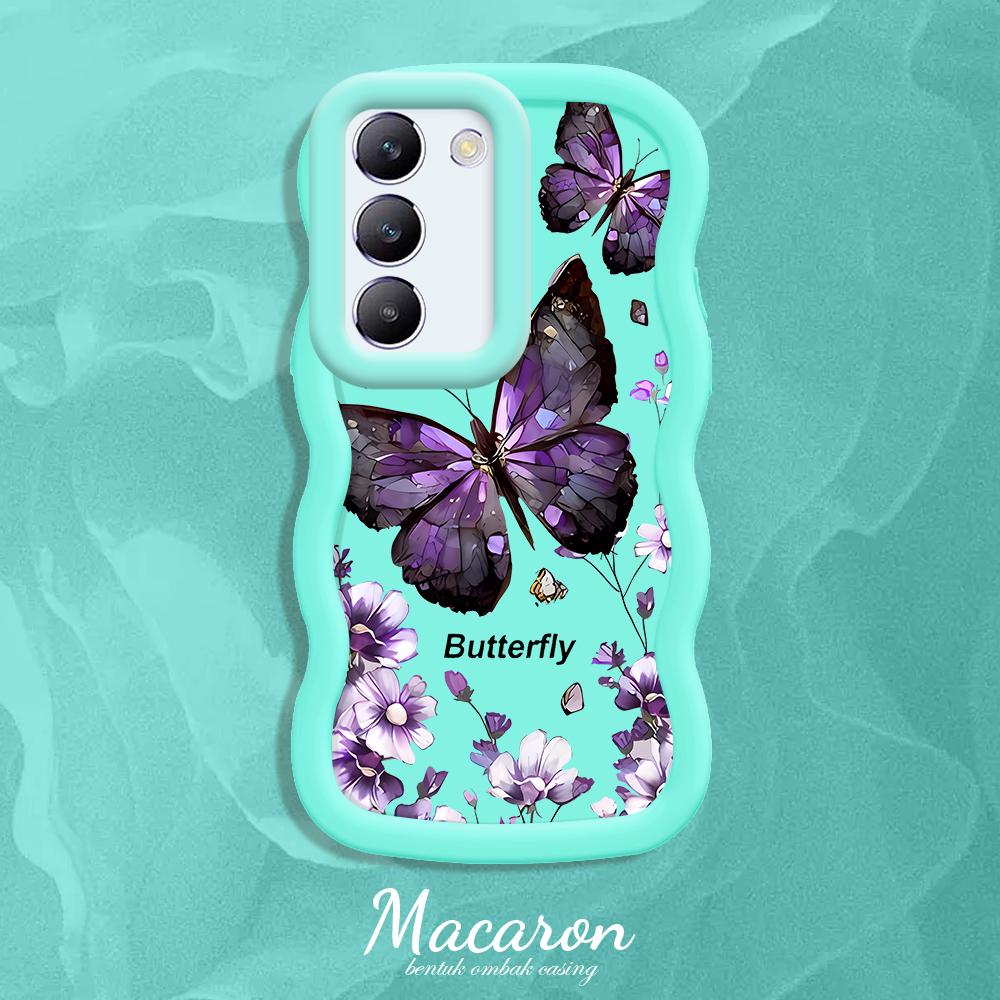 Malowany wzór Duża fala Krawędź Miękki silikonowy materiał Macaron Etui na telefon Odporne na wstrząsy Ochronna gumowa obudowa do OnePlus Vivo Motorola Moto