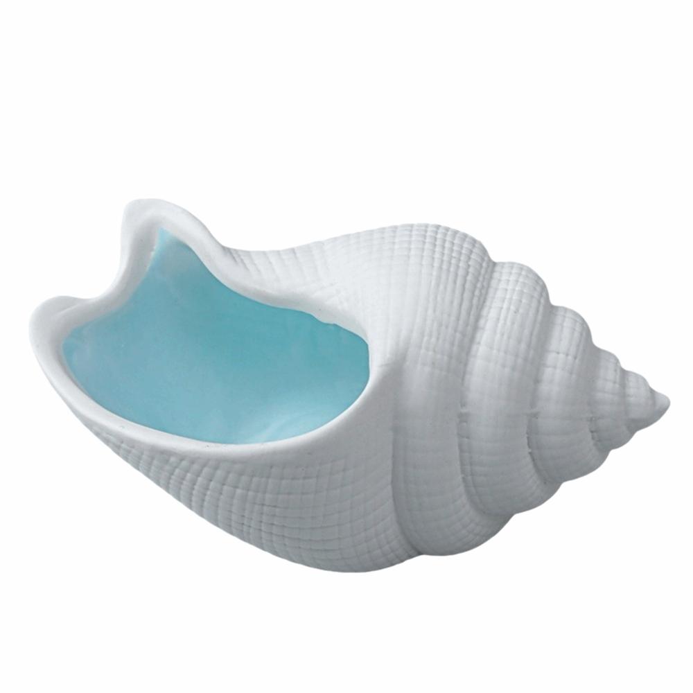Decorative Tray Coastal Ceramic Trinket Dish Starfish Conch Conch Storage Plate Sea Shells Ceramic Tray Jewelry Key Organizer