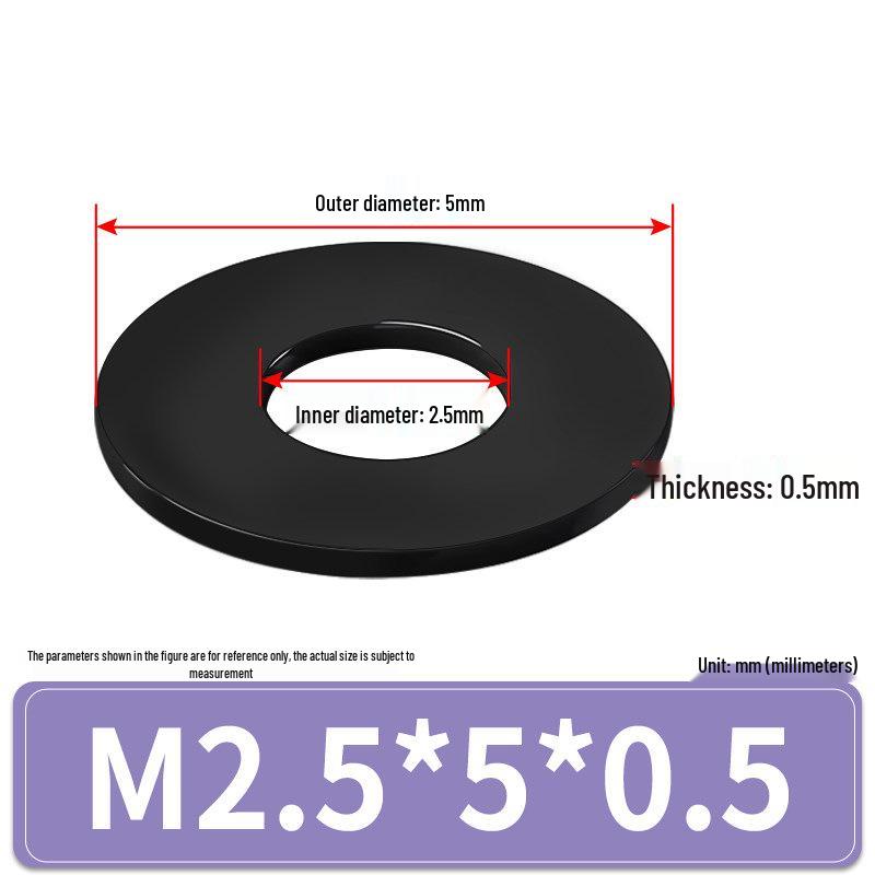 Rondella Piana Isolante in Gomma Nylon Plastica Ultra-Sottile, M3-M24