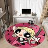 1pc Powerpuff Girls Office Round Area Rug, Under Office Chairs Bedroom Living Room Home Decor, Room Deco, Available in Various Sizes