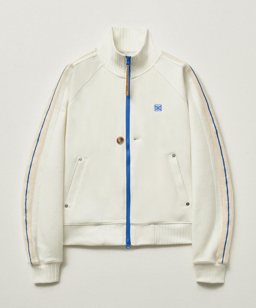 Satur Lawton All Day Track Zip-Up Jacket White