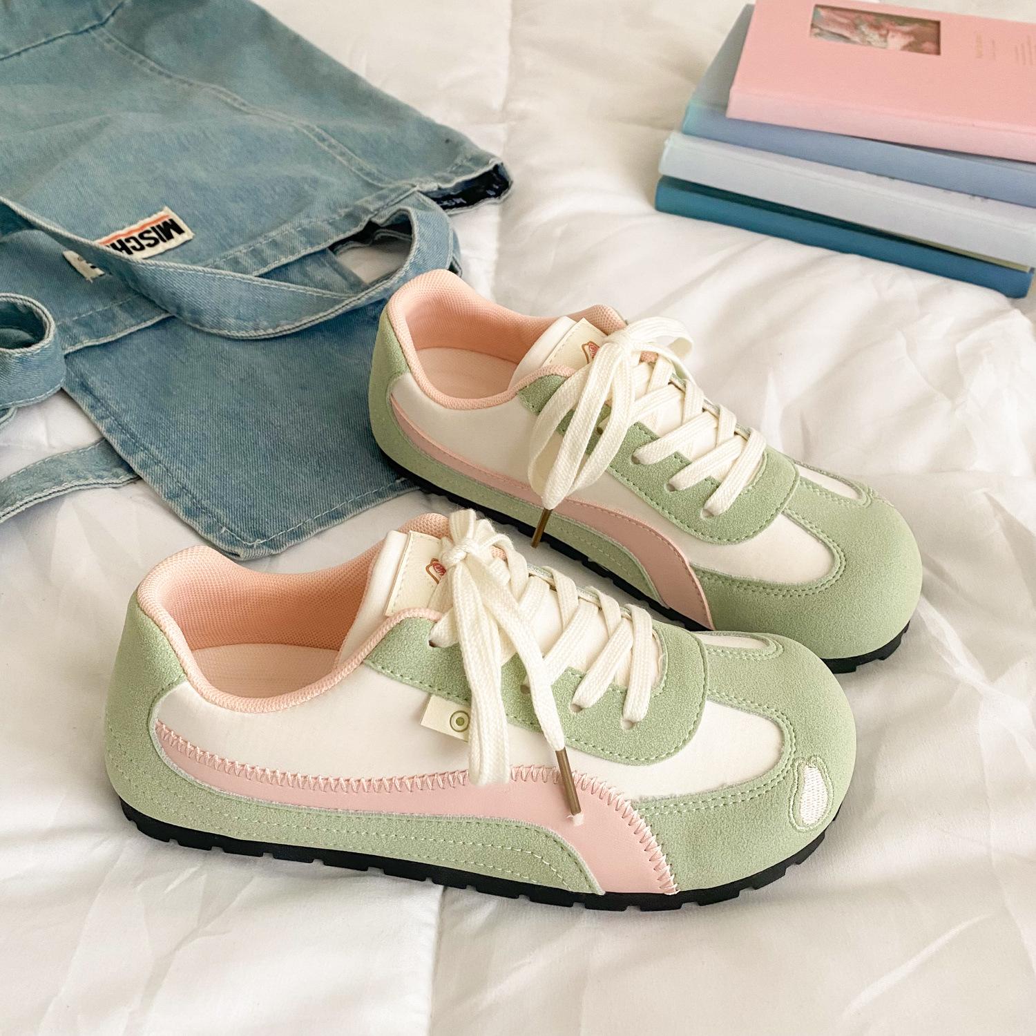 

Красные гоночные туфли женские новый нишевый дизайн универсальные ретро повседневные кеды 40