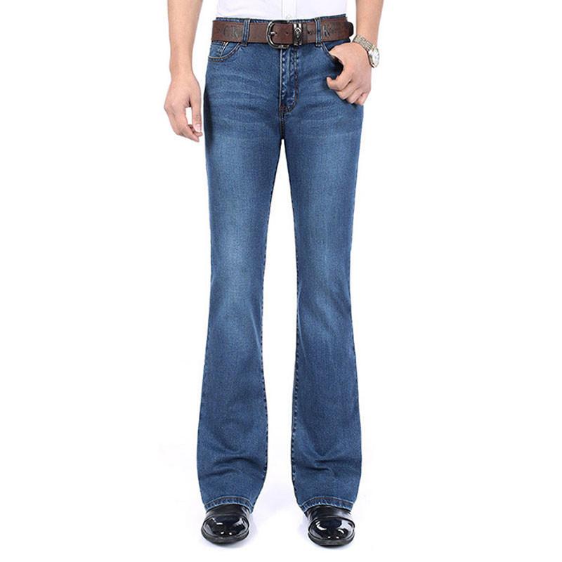 

Мужские расклешенные джинсы со средней талией Мужские расклешенные брюки Классические дизайнерские расклешенные джинсы 40 синий