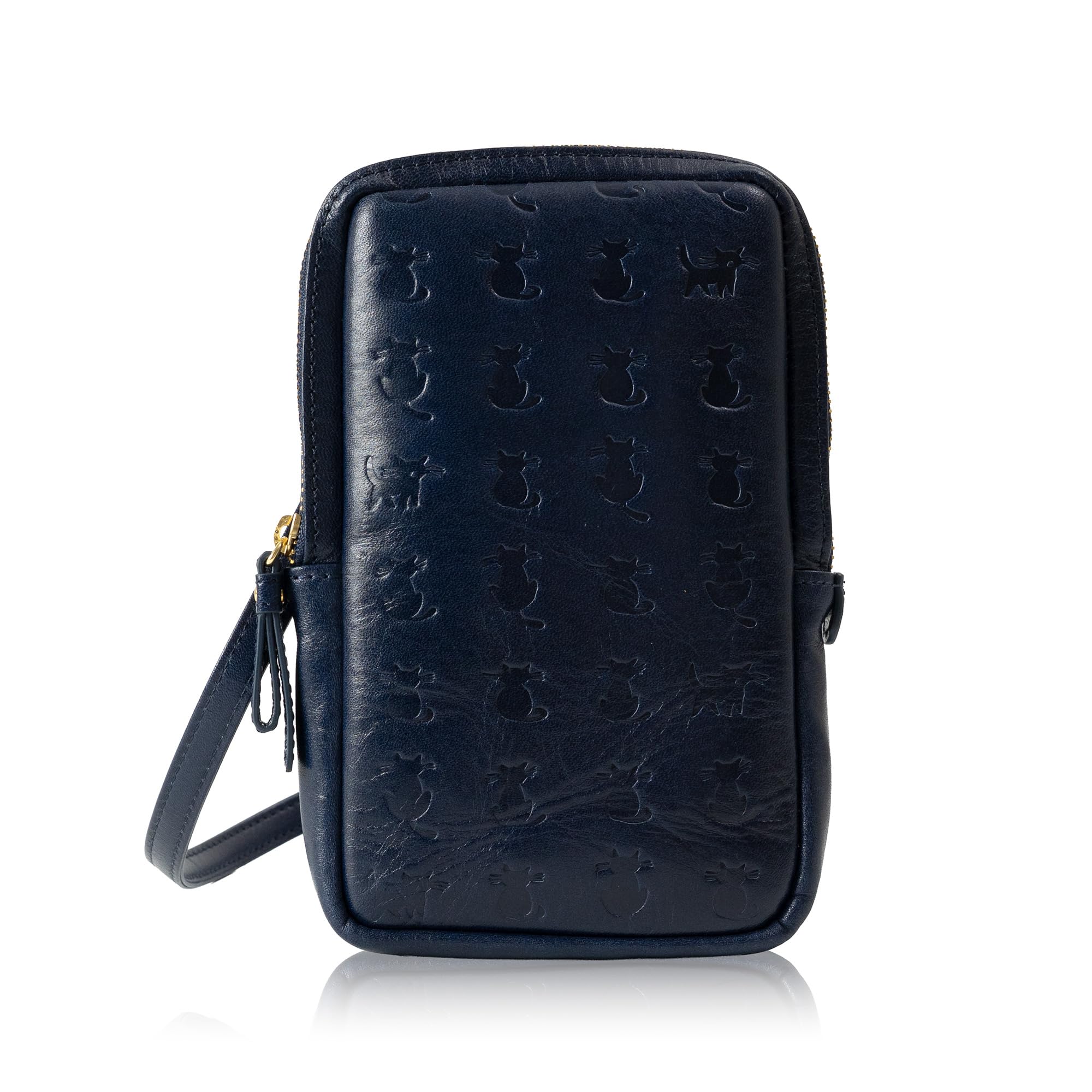 Essence of Poison Серия OSANPO DES-3503 Женская Мини-сумка на плечо для смартфона, Коровья кожа (военно-морской флот)