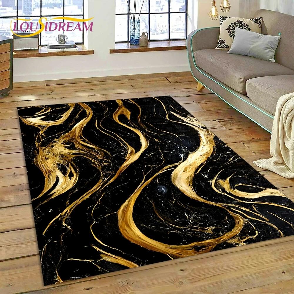 Luxurious Green Gold Colour Marble Dream Carpet Rug for Bedroom Living Room Sofa Decoration,Children Game Large Decor Floor Mat