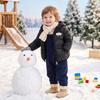Kinder Trendige Bequeme Langarm Kapuzen Daunenjacke Wintermantel für Jungen und Mädchen