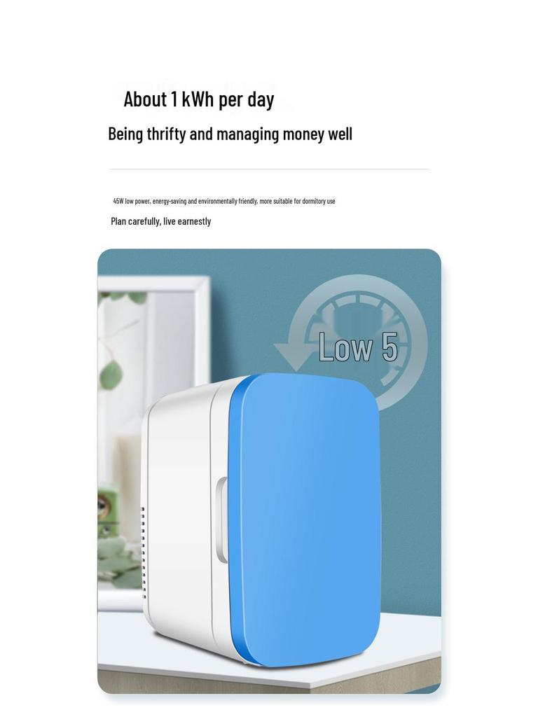 Portable 8L Mini Car and Home Refrigerator, Dual 12V, Cold/Warm, for Travel